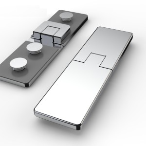 Glass-Glass 180° Free Hinge