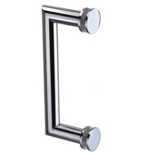 Single Side Tubular Right Angle Glass Mount Pull Handle