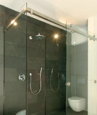 Square tubing Sliding Shower System